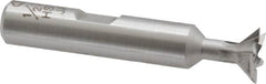 Interstate - 1/2" Diam x 1/4" Width of Cut, 45° Included Angle, Cobalt Dovetail Cutter - 3/8" Shank Diam, 1-7/8" Shank Length, 2-1/8" Overall Length - Makers Industrial Supply