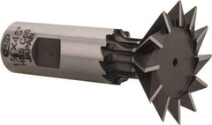 Interstate - 1-7/8" Diam x 13/16" Width of Cut, 45° Included Angle, Cobalt Dovetail Cutter - 7/8" Shank Diam, 2-7/16" Shank Length, 3-1/4" Overall Length - Makers Industrial Supply