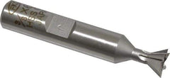 Interstate - 3/8" Diam x 3/16" Width of Cut, 60° Included Angle, Cobalt Dovetail Cutter - 3/8" Shank Diam, 2-1/8" Overall Length, Uncoated - Makers Industrial Supply