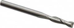 SGS - 1/8", 2 Flute, Single End, Solid Carbide, 0.015" Corner Radius End Mill - 1-1/2" OAL, 30° Helix, Right Hand Flute, 1/2" LOC, Right Hand Cut - Makers Industrial Supply