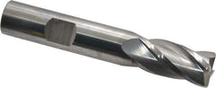 SGS - 1/2", 4 Flute, Single End, Solid Carbide, 0.045" Corner Radius End Mill - 3" OAL, 30° Helix, Right Hand Flute, 1" LOC, Right Hand Cut - Makers Industrial Supply