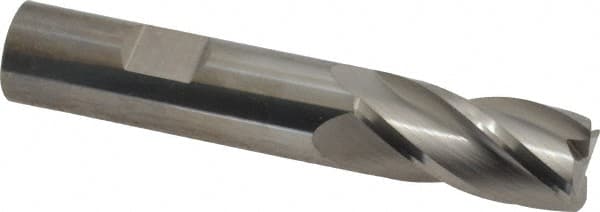 Corner Radius End Mill: 5/8″ Dia, 1-1/4″ LOC, 0.03″ Radius, 4 Flutes, Solid Carbide 3-1/2″ OAL, 5/8″ Shank Dia, 30 ° Helix, Bright/Uncoated, Corner Radius End, Centercutting, Series 1CR