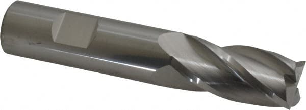 SGS - 3/4", 4 Flute, Single End, Solid Carbide, 0.03" Corner Radius End Mill - 4" OAL, 30° Helix, Right Hand Flute, 1-1/2" LOC, Right Hand Cut - Makers Industrial Supply