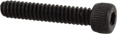 Made in USA - #6-32 UNC Hex Socket Drive, Socket Cap Screw - Alloy Steel, Black Oxide Finish, Fully Threaded, 3/4" Length Under Head - Makers Industrial Supply