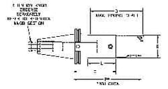 Parlec - PC3 Inside Modular Connection, Boring Head Taper Shank - Modular Connection Mount, 5.12 Inch Projection, 1.22 Inch Nose Diameter - Exact Industrial Supply