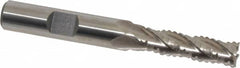 Interstate - 5/16" Diam, 1-1/8" LOC, 4 Flute Cobalt Roughing & Finishing Square End Mill - Uncoated, 2-15/16" OAL, 3/8" Shank Diam, Weldon Shank, 30° Helix, Non-Centercutting - Makers Industrial Supply