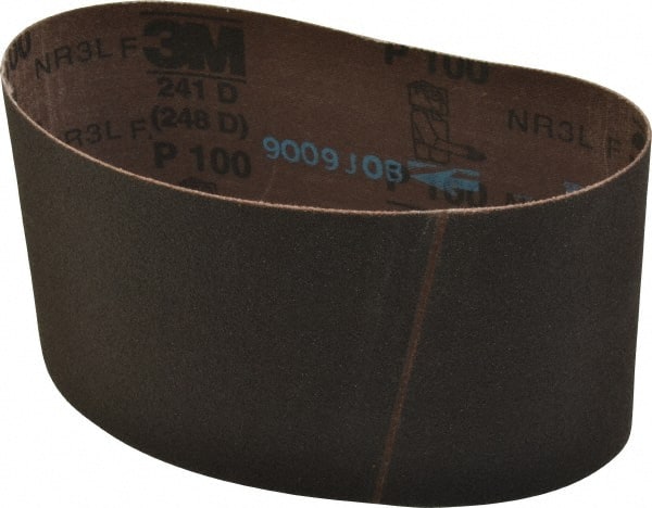 3M - 3-1/2" Wide x 15-1/2" OAL, 100 Grit, Aluminum Oxide Abrasive Belt - Makers Industrial Supply