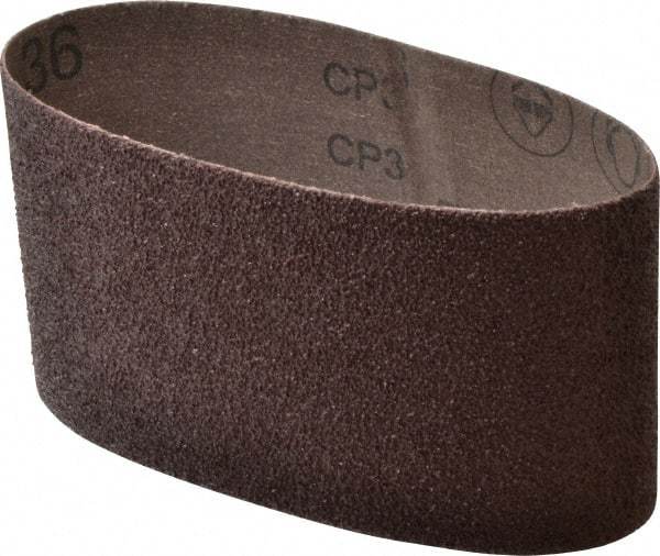 3M - 3-1/2" Wide x 15-1/2" OAL, 36 Grit, Aluminum Oxide Abrasive Belt - Aluminum Oxide, Very Coarse, Coated, X Weighted Cloth Backing, Series 341D - Makers Industrial Supply