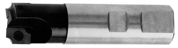 Cutting Tool Technologies - 0.06 to 0.06 Inch Cutting Radius, 1 Inch Cutter Diameter, 2 Style CV 12 Inserts, 3/4 Inch Shank Diameter, Indexable Concave Radius Cutter - 4.5 Inch Overall Length, Through Coolant - Makers Industrial Supply