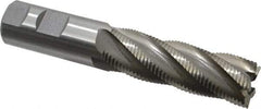 Interstate - 1" Diam, Fine Pitch, 3" LOC, 5 Flute Cobalt Roughing Square End Mill - Uncoated, 5-1/2" OAL, 1" Shank Diam, Single End - Makers Industrial Supply