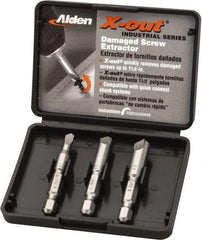 Alden - 3 Piece Quick-Connect Screw Extractor/Drill Set - Screw Range #6 to #14 - Makers Industrial Supply