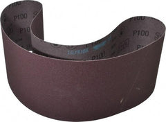 3M - 6" Wide x 48" OAL, 100 Grit, Aluminum Oxide Abrasive Belt - Aluminum Oxide, Fine, Coated, X Weighted Cloth Backing, Series 241D - Makers Industrial Supply