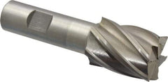 Interstate - 1-1/8", 1-1/2" LOC, 3/4" Shank Diam, 3-7/8" OAL, 6 Flute, Cobalt Square End Mill - Single End, Uncoated, Spiral Flute, 30° Helix, Centercutting, Right Hand Cut, Right Hand Flute - Makers Industrial Supply