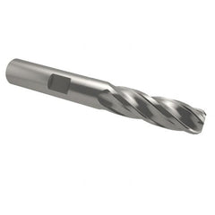 Interstate - 1/2" Diam, 1-1/4" LOC, 4 Flute Cobalt Ball End Mill - Uncoated, Single End, 3-1/4" OAL, 1/2" Shank Diam, Spiral Flute - Makers Industrial Supply