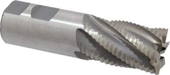 Interstate - 1-1/4" Diam, Coarse Pitch, 2" LOC, 6 Flute Cobalt Roughing Square End Mill - Uncoated, 4-1/2" OAL, 1-1/4" Shank Diam, Single End - Makers Industrial Supply