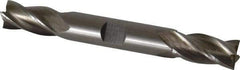 Interstate - 1/2", 1" LOC, 1/2" Shank Diam, 4-1/8" OAL, 4 Flute, High Speed Steel Square End Mill - Double End, Uncoated, Spiral Flute, 30° Helix, Centercutting, Right Hand Cut, Right Hand Flute - Makers Industrial Supply