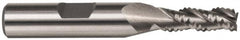 Interstate - 11/32" Diam, Coarse Pitch, 3/4" LOC, 3 Flute Cobalt Roughing Square End Mill - Uncoated, 2-1/2" OAL, 3/8" Shank Diam, Single End, Centercutting - Makers Industrial Supply