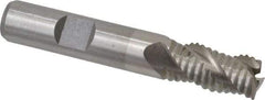 Interstate - 1/2" Diam, Coarse Pitch, 1" LOC, 3 Flute Cobalt Roughing Square End Mill - Uncoated, 3" OAL, 1/2" Shank Diam, Single End, Centercutting - Makers Industrial Supply