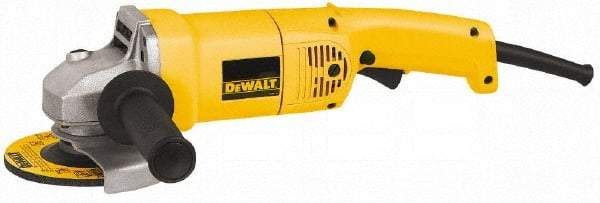 DeWALT - 5" Wheel Diam, 10,000 RPM, Corded Angle & Disc Grinder - 5/8-11 Spindle, 12 Amps - Makers Industrial Supply