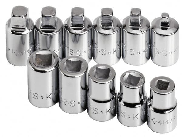 SK - 11 Piece 3/8" Drive Socket Set - 4 Points, 3/16" to 3/8" Range, Inch Measurement Standard - Makers Industrial Supply