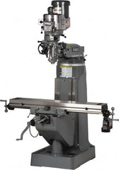 Bridgeport - 9" Table Width x 49" Table Length, Variable Speed Pulley Control, 3 Phase Knee Milling Machine - 2 hp - Makers Industrial Supply