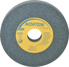 Norton - 6" Diam x 1-1/4" Hole x 3/4" Thick, I Hardness, 60 Grit Surface Grinding Wheel - Silicon Carbide, Type 1, Medium Grade, 4,140 Max RPM, Vitrified Bond, No Recess - Makers Industrial Supply