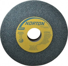 Norton - 6" Diam x 1-1/4" Hole x 1" Thick, I Hardness, 60 Grit Surface Grinding Wheel - Silicon Carbide, Type 1, Medium Grade, 4,140 Max RPM, Vitrified Bond, No Recess - Makers Industrial Supply