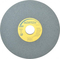 Norton - 8" Diam x 1-1/4" Hole x 1/2" Thick, I Hardness, 100 Grit Surface Grinding Wheel - Silicon Carbide, Type 1, Fine Grade, 3,600 Max RPM, Vitrified Bond, No Recess - Makers Industrial Supply