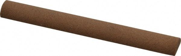 Norton - 4" Long x 1/2" Diam Aluminum Oxide Sharpening Stone - Half Round, Medium Grade - Makers Industrial Supply