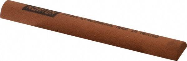 Norton - 4" Long x 1/2" Diam Aluminum Oxide Sharpening Stone - Half Round, Fine Grade - Makers Industrial Supply