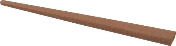 Norton - 4" Long x 3/8" Wide x 1/8" Thick, Aluminum Oxide Sharpening Stone - Taper, Medium Grade - Makers Industrial Supply