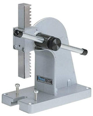 Panavise - 3/4" Ram, 2-1/8" Throat Depth, 1/4 Ton Manual Arbor Press - 4" Max Work Height x 3.7" Base Width x 7" Base Depth - Makers Industrial Supply