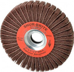 Superior Abrasives - 6" Diam, 80 Grit Aluminum Oxide Duplex Wheel - 1" Hole, 1" Wide, Coated, Medium Grade, 4,500 Max RPM - Makers Industrial Supply