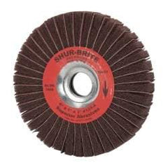 Superior Abrasives - 6" Diam, 120 Grit Aluminum Oxide Duplex Wheel - 1" Hole, 1" Wide, Coated, Fine Grade, 4,500 Max RPM - Makers Industrial Supply