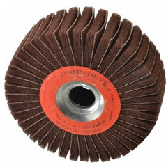 Superior Abrasives - 6" Diam, 80 Grit Aluminum Oxide Duplex Wheel - 1" Hole, 2" Wide, Coated, Medium Grade, 4,500 Max RPM - Makers Industrial Supply