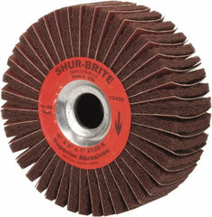 Superior Abrasives - 6" Diam, 120 Grit Aluminum Oxide Duplex Wheel - 1" Hole, 2" Wide, Coated, Fine Grade, 4,500 Max RPM - Makers Industrial Supply