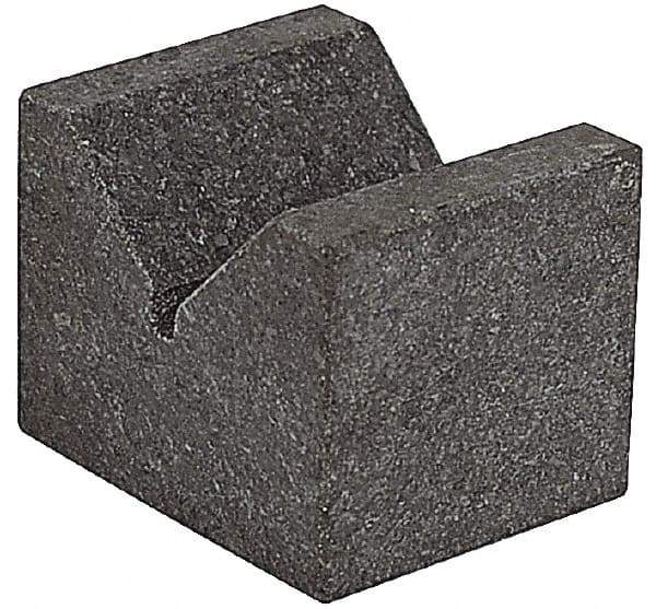 SPI - 90° Angle, Black Granite V-Block - 6" Long x 6" Wide x 6" High, Sold as Matched Pair - Makers Industrial Supply