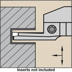 Kennametal - 2mm Groove Width, 12mm Max Depth of Cut, Left Hand Cut, A4M-B Indexable Grooving Blade - 2S Seat Size, A4G0200M2SP02B Insert Style, Series A4 - Makers Industrial Supply