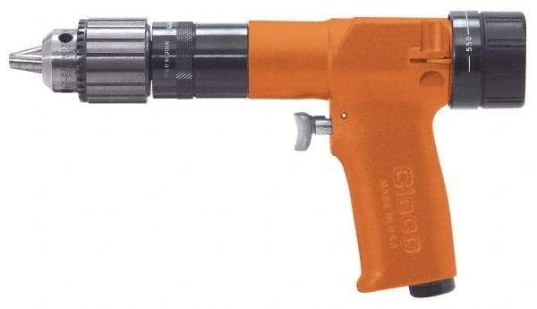 Cleco - 1/2" Keyed Chuck - Pistol Grip Handle, 600 RPM, 0.7 hp, 90 psi - Makers Industrial Supply