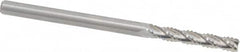 M.A. Ford - 3/16" Diam, 1-1/8" LOC, 4 Flute Solid Carbide Roughing & Finishing Square End Mill - Uncoated, 3" OAL, 3/16" Shank Diam, Straight Shank, 30° Helix, Centercutting, Extra Long Length - Makers Industrial Supply