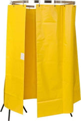 Bradley - 145" Wide x 70" High, Vinyl Plumbed Wash Station Shower Curtain - Includes Curtain Rail & Mounting Bracket - Makers Industrial Supply