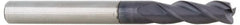 Accupro - 7/16", 3 Flute, Single End, Solid Carbide, 0.02" Corner Radius End Mill - 2-3/4" OAL, 35° Helix, Right Hand Flute, 9/16" LOC, Right Hand Cut - Makers Industrial Supply