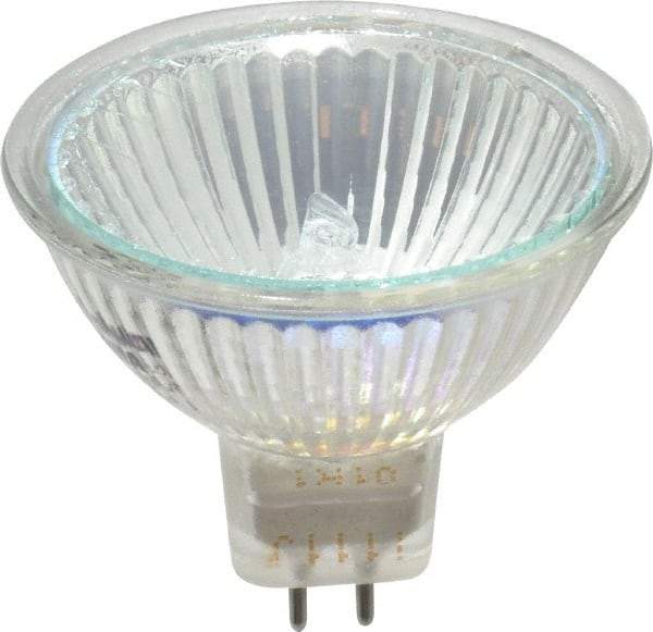 Value Collection - 50 Watt, 12 Volt, Halogen Miniature & Specialty MR16 Lamp - 2 Pin Base, 50 to 749 Equivalent Range, Warm (1,000 to 3,000), 1-7/8" OAL - Makers Industrial Supply