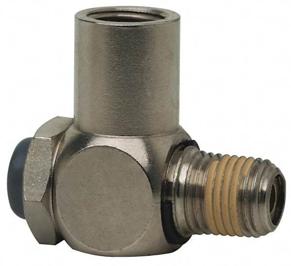 Norgren - 1/2" Female NPT x 1/2" Male NPT Tamper Resistant Flow Control Valve - 5 to 150 psi, Needle Valve & Brass Material - Makers Industrial Supply