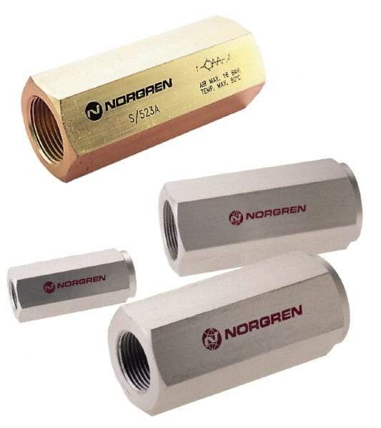 Norgren - 1-1/2" NPT Low Flow Air Fuse - 0 to 232 psi, Shutoff Valve & Aluminum Material - Makers Industrial Supply