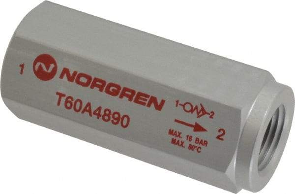 Norgren - 1/2" NPT Low Flow Air Fuse - 0 to 232 psi, Shutoff Valve & Aluminum Material - Makers Industrial Supply