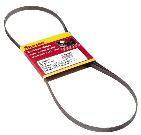 Starrett - 3' 8-7/8" Long x 0.02" Thick, 14 Teeth per Inch, Portable Band Saw Blade - Bi-Metal Blade, High Speed Steel Teeth, Toothed Edge - Makers Industrial Supply