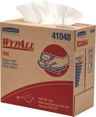 WypAll - Dry Shop Towel/Industrial Wipes - Pop-Up, 16-3/4" x 9" Sheet Size, White - Makers Industrial Supply