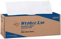 WypAll - L30 Dry General Purpose Wipes - Pop-Up, 9-3/4" x 16-3/8" Sheet Size, White - Makers Industrial Supply