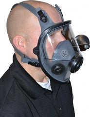 North - Series 5400, Size S Full Face Respirator - 4-Point Suspension, Threaded Connection - Makers Industrial Supply